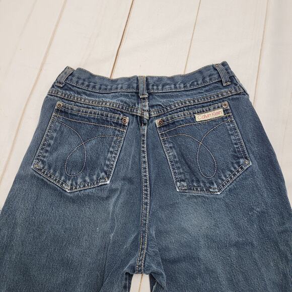 Vintage 70s 80s Calvin Klein high rise straight leg jeans distressed destroyed - Picture 11 of 13